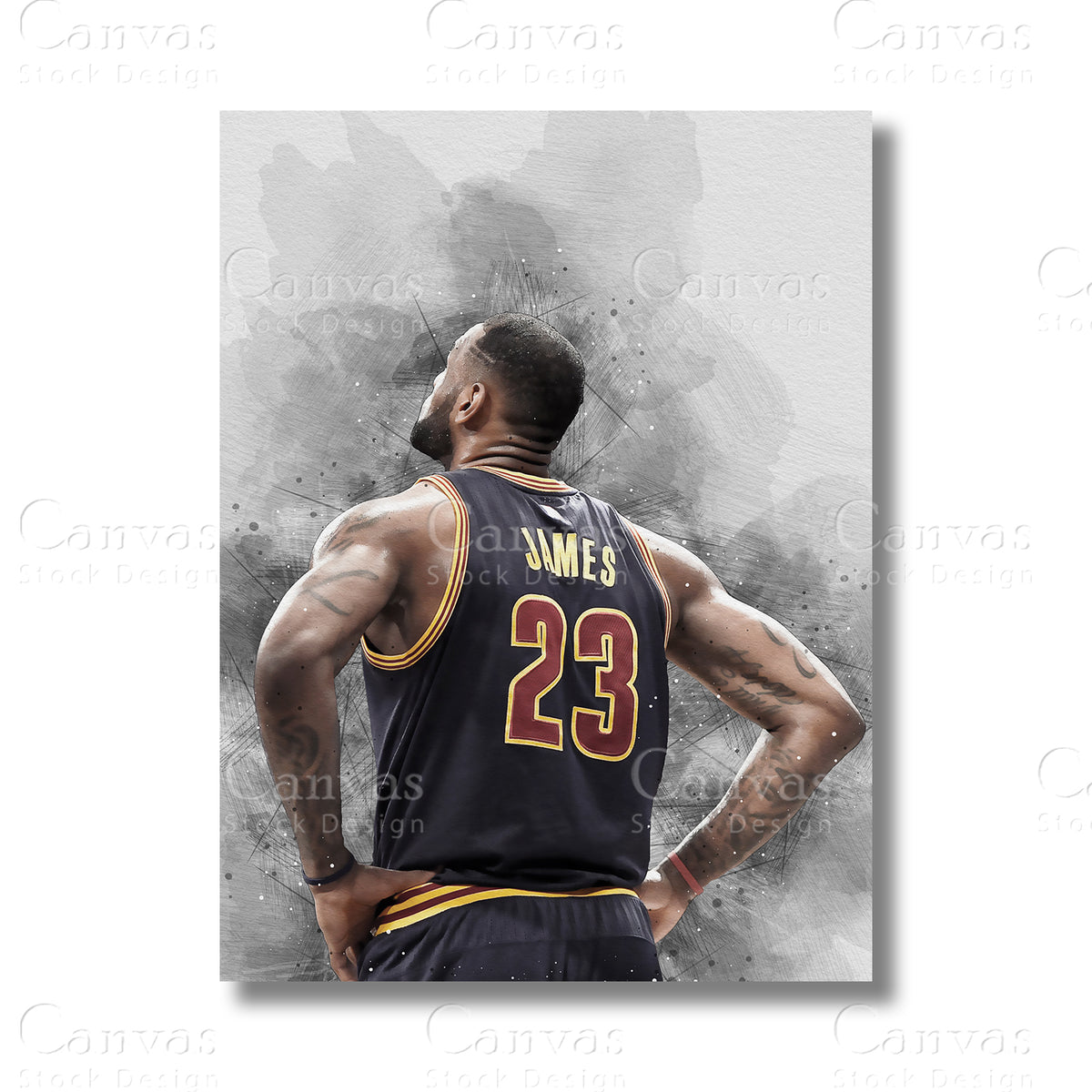 LeBron James Monumental Basketball Canvas Wall Art