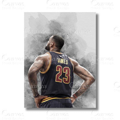 LeBron James Monumental Basketball Canvas Wall Art