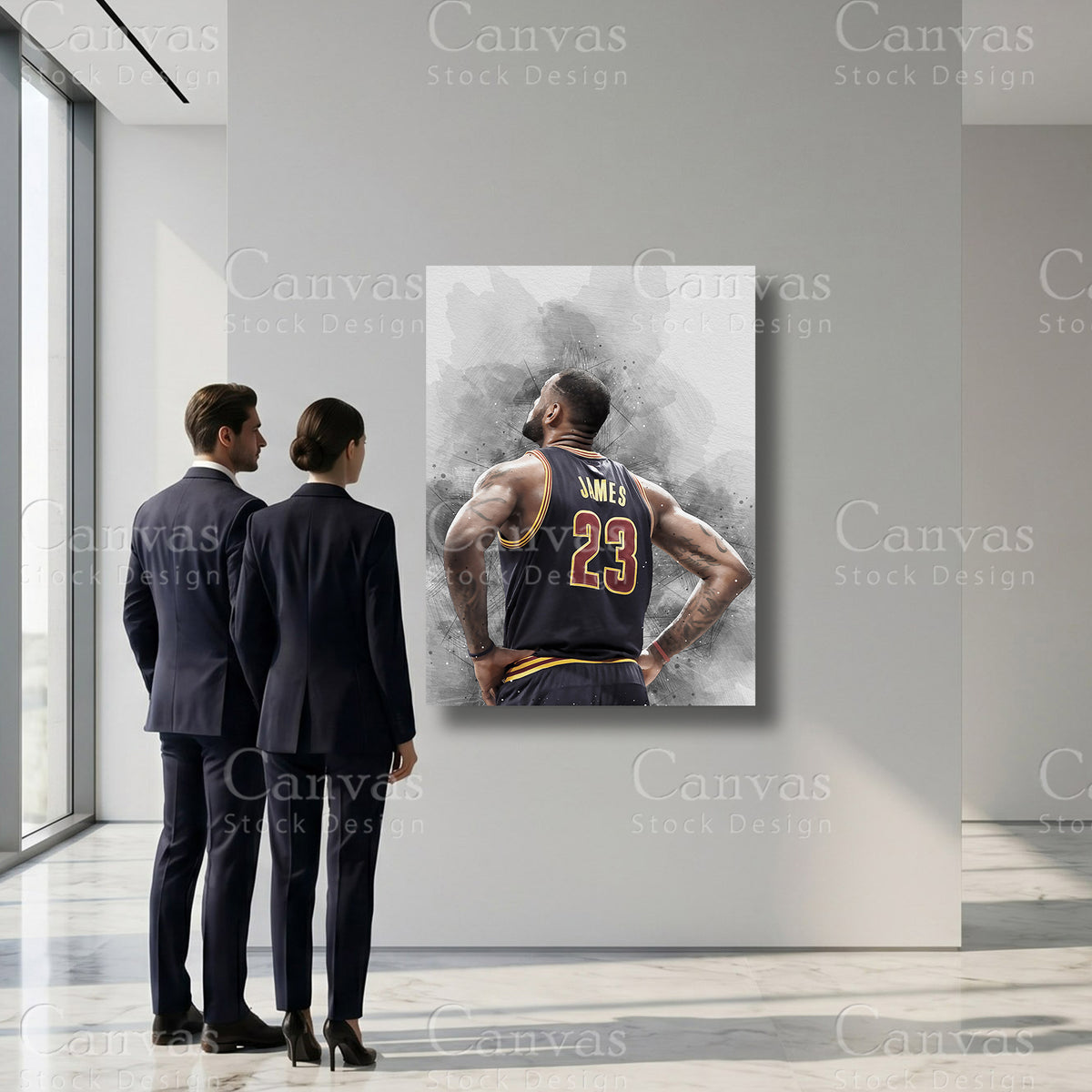 LeBron James professional basketball sports canvas