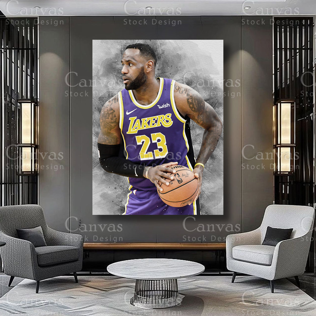 LeBron James athlete artwork for sophisticated interiors