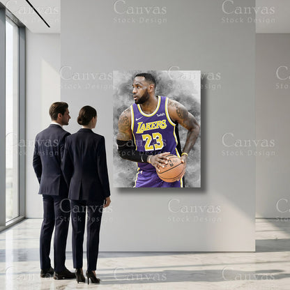 LeBron James professional basketball sports canvas