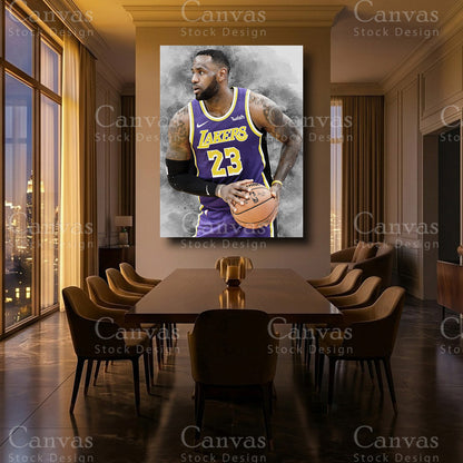 LeBron James luxury NBA wall decor