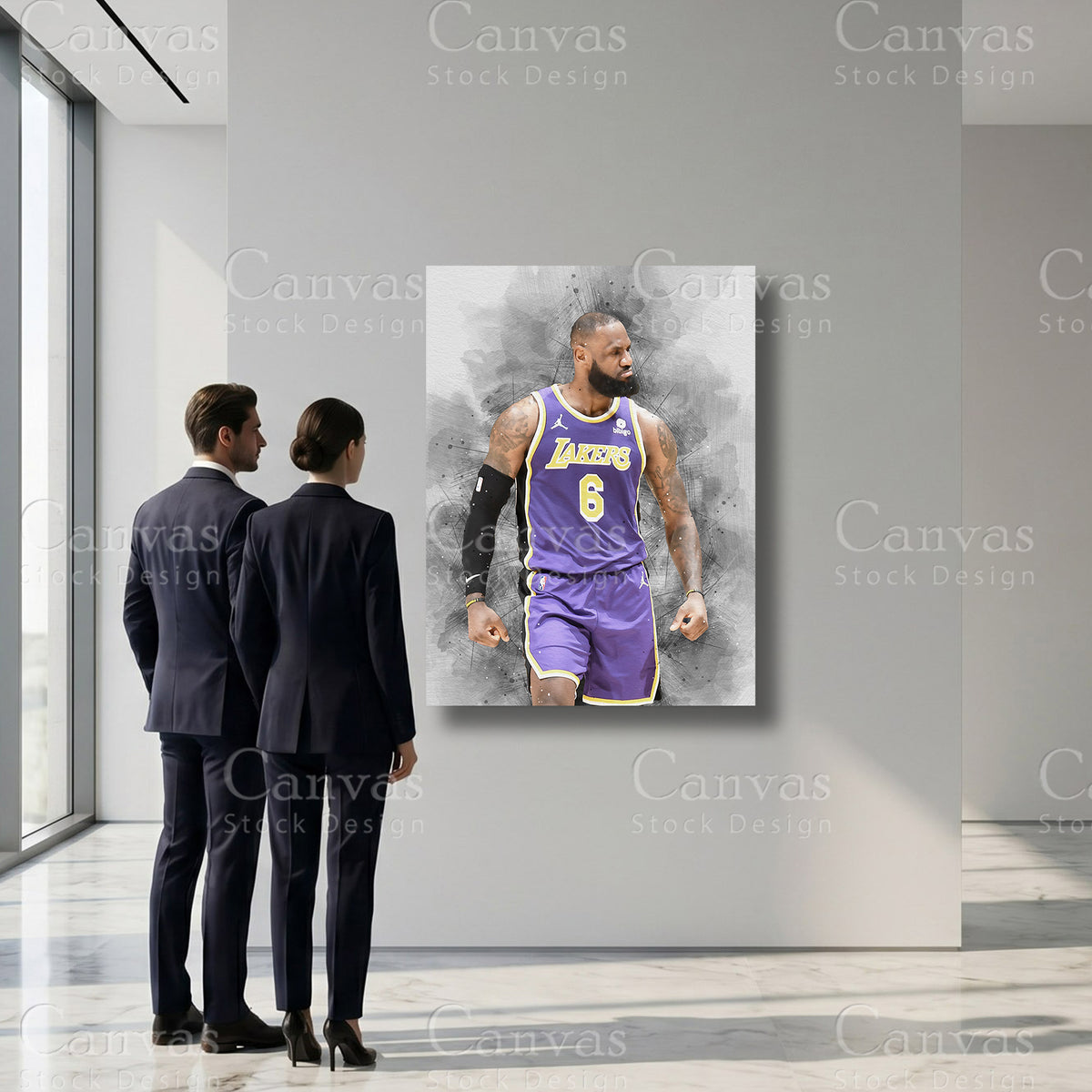 LeBron James professional basketball sports canvas