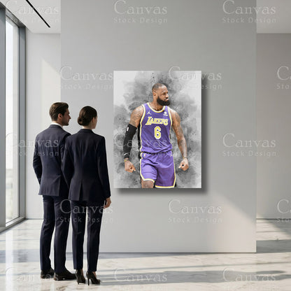 LeBron James professional basketball sports canvas