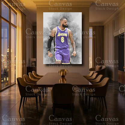 LeBron James luxury NBA wall decor