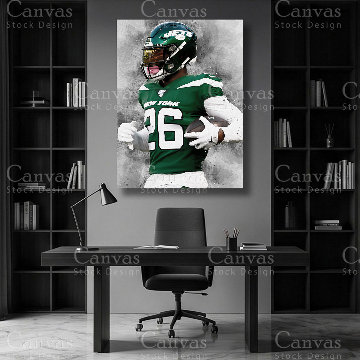 Le’Veon Bell NFL-inspired canvas art