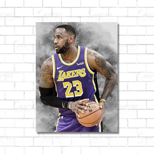LeBron James Canvas Wall Art