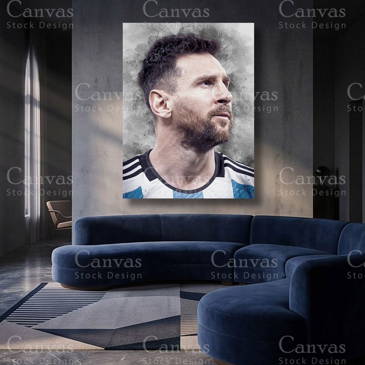 Lionel Messi Soccer Canvas Artwork