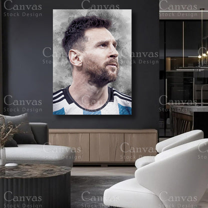Lionel Messi Canvas Artwork for Refined Interiors
