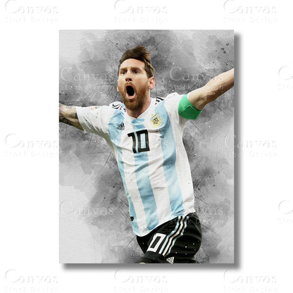 Lionel Messi Masterful Soccer Canvas Wall Art