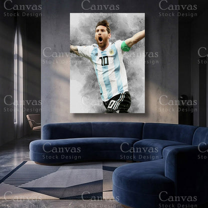 Lionel Messi Soccer Canvas Artwork
