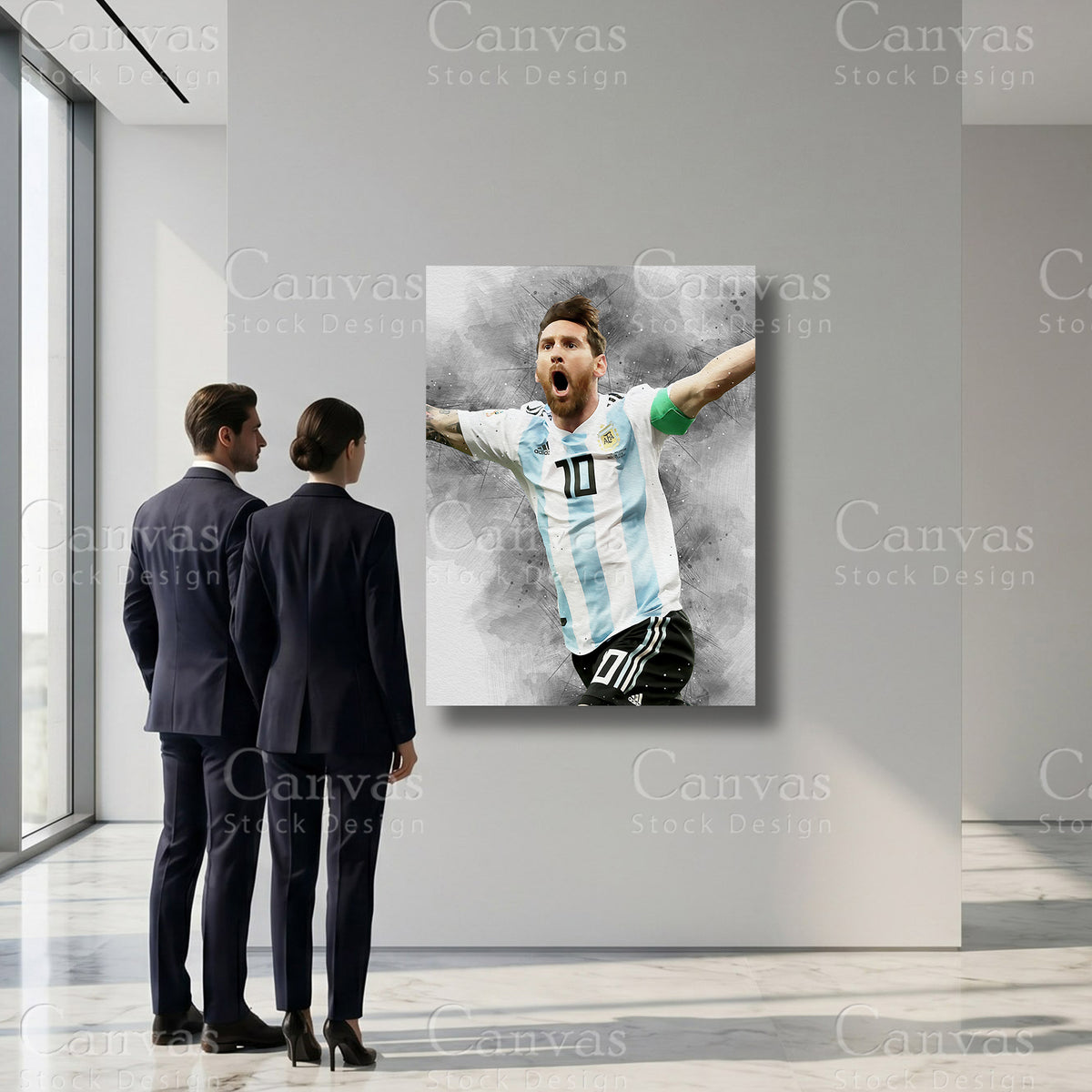 Lionel Messi Soccer Sports Wall Art