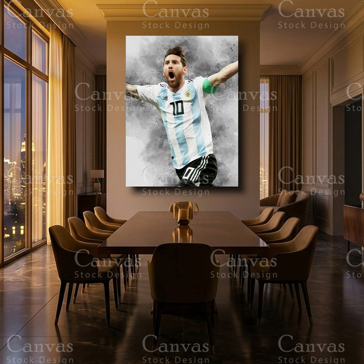 Lionel Messi Luxury Soccer Canvas Art