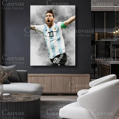 Lionel Messi Canvas Artwork for Refined Interiors