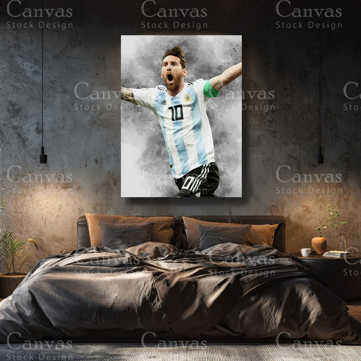 Lionel Messi Premium Soccer Wall Art