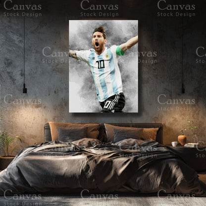 Lionel Messi Premium Soccer Wall Art