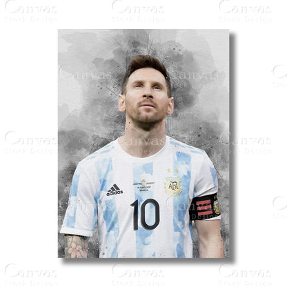 Lionel Messi Masterpiece Soccer Canvas Wall Art
