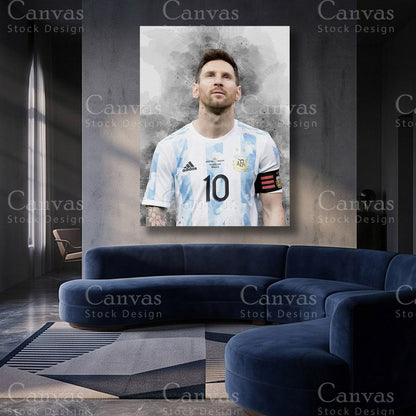 Lionel Messi Soccer Canvas Artwork