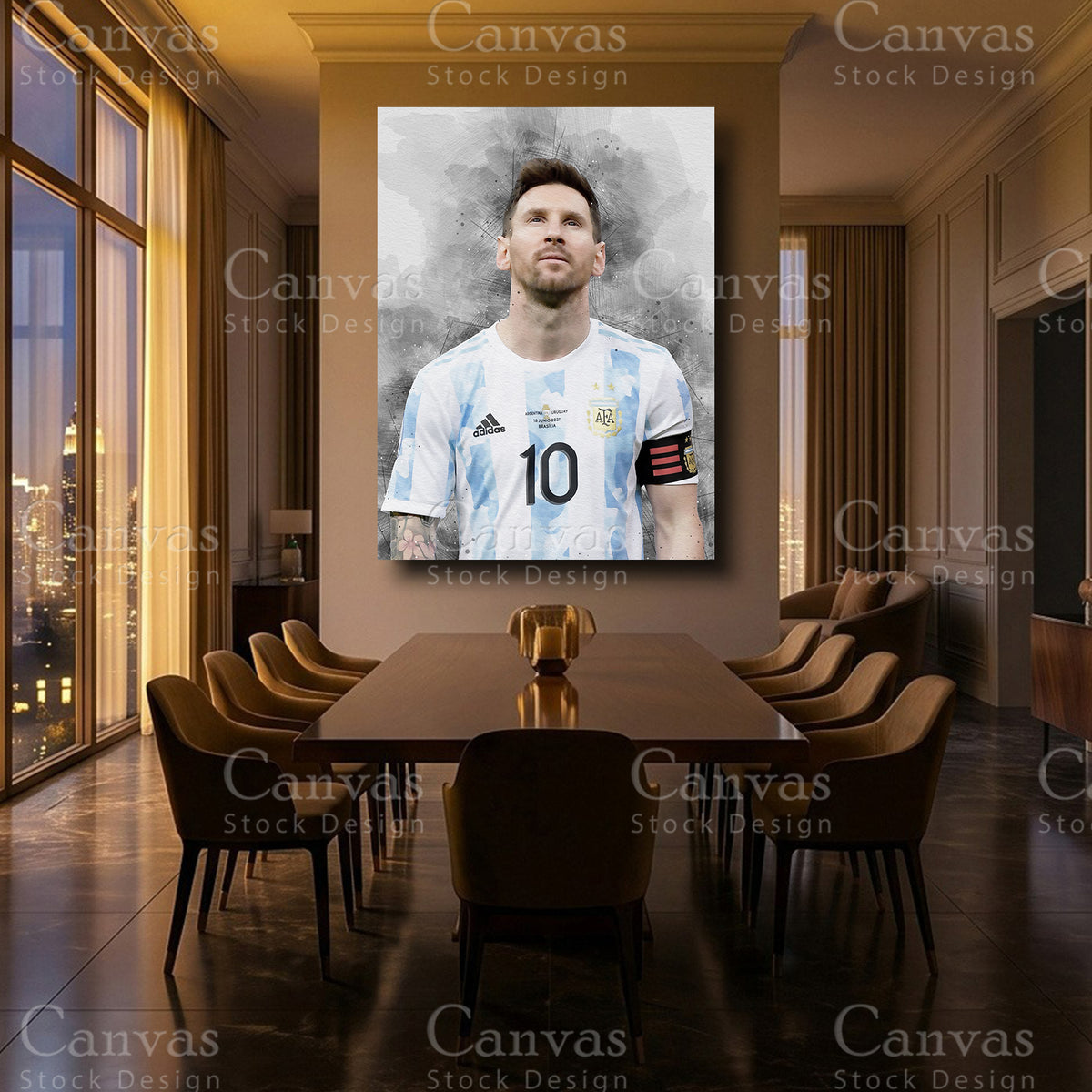 Lionel Messi Luxury Soccer Canvas Art