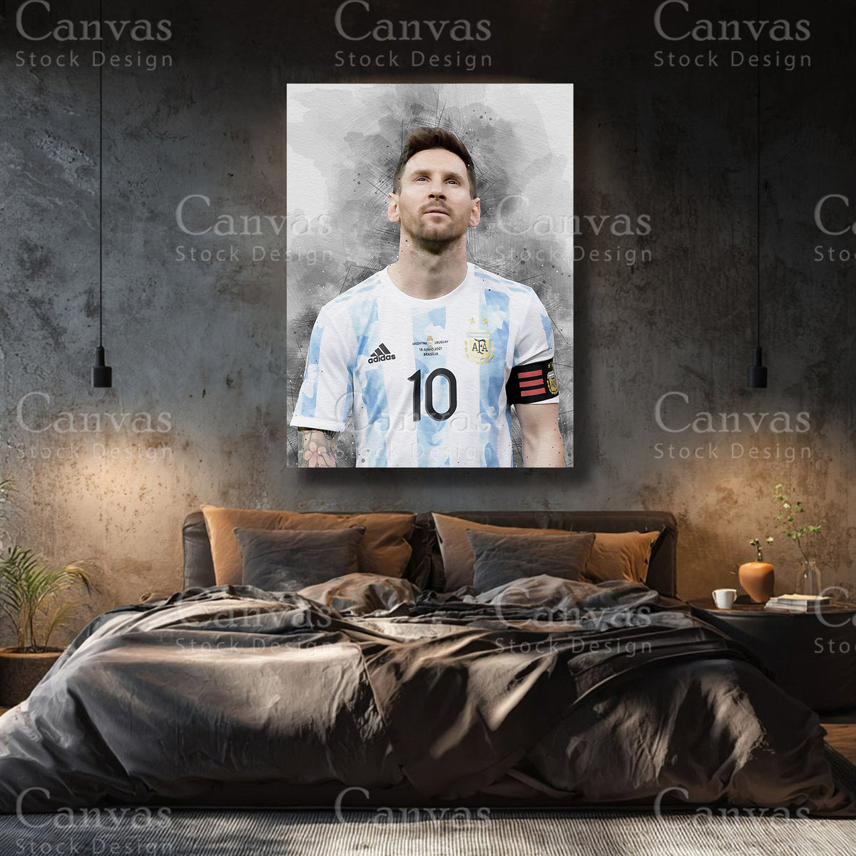 Lionel Messi Premium Soccer Wall Art