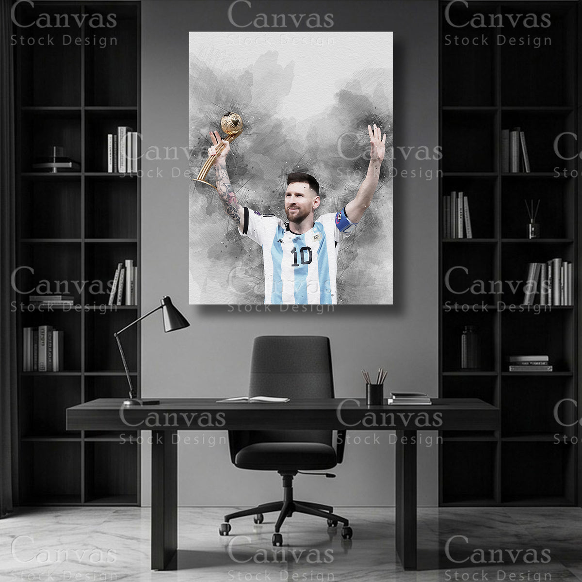 Lionel Messi Soccer Canvas Wall Art