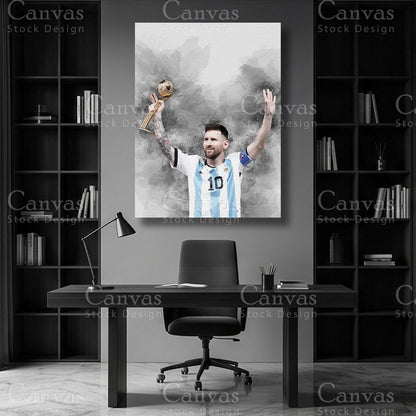 Lionel Messi Soccer Canvas Wall Art