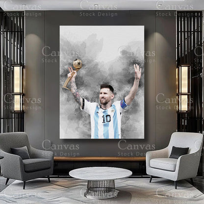 Lionel Messi Athlete Wall Art on Premium Canvas