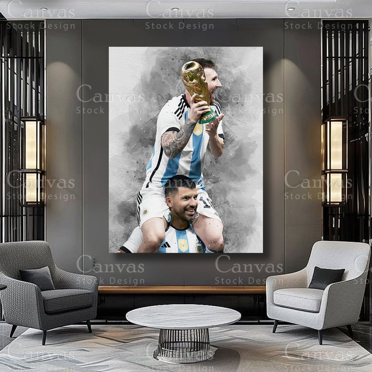 Lionel Messi Timeless Football Canvas Wall Art