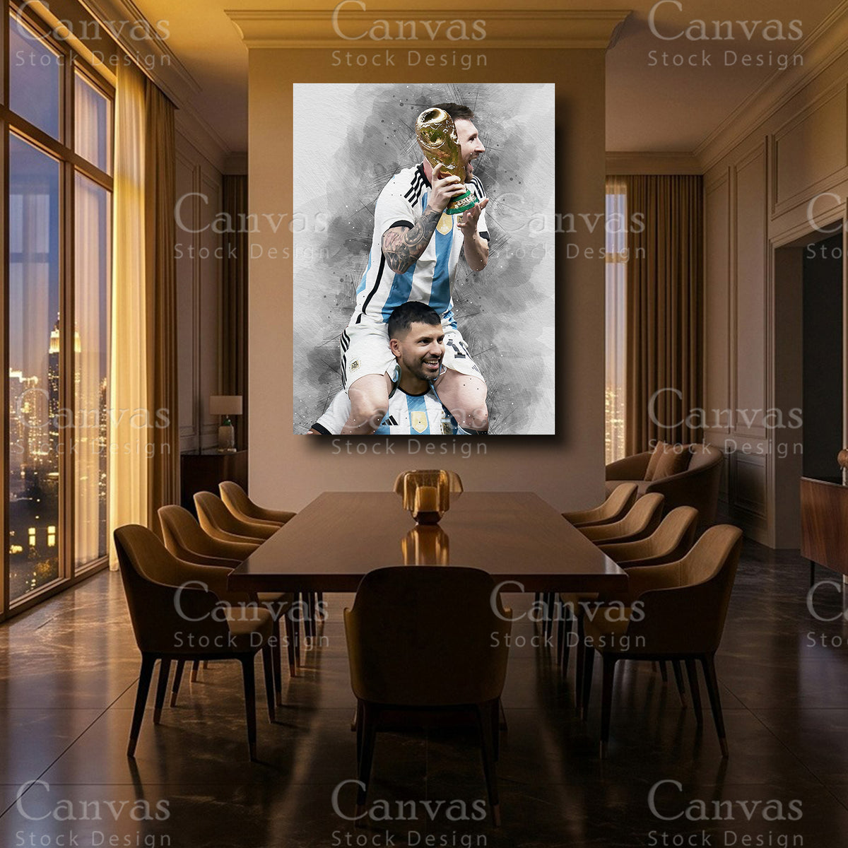 Lionel Messi Football Sports Wall Art