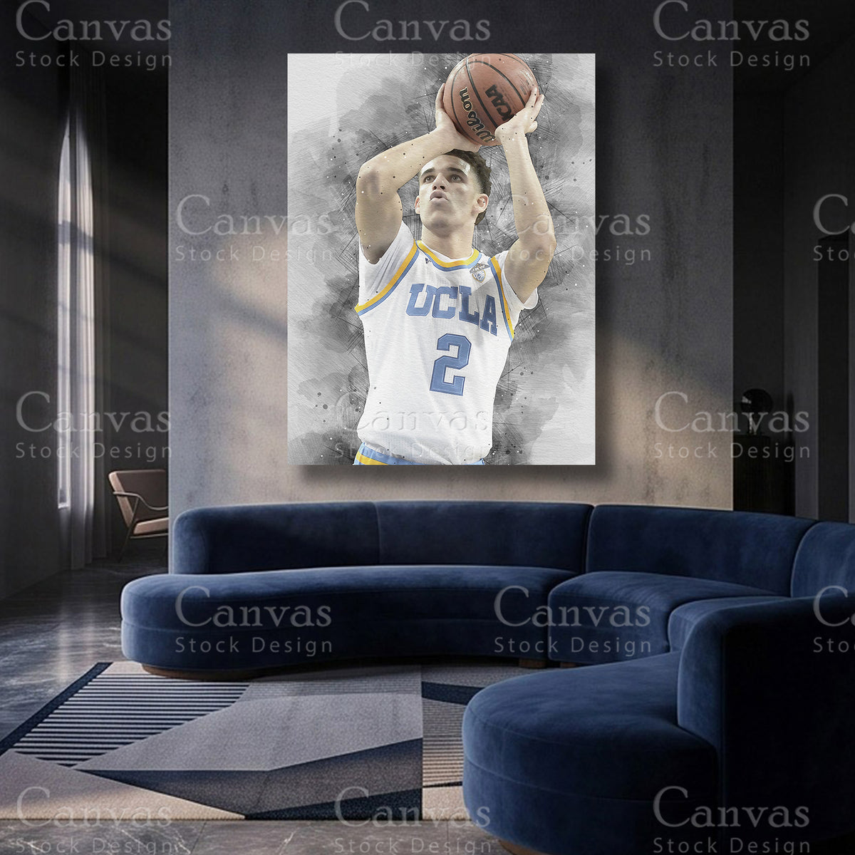 Lonzo Ball NBA canvas artwork