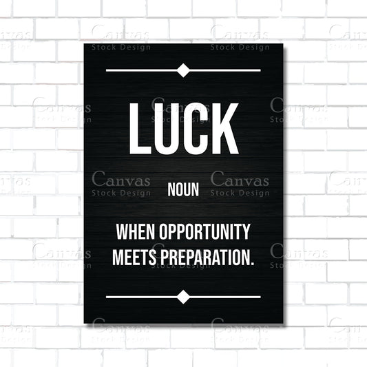 Luck Definition Wall Art
