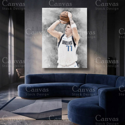 Luka Dončić NBA canvas artwork