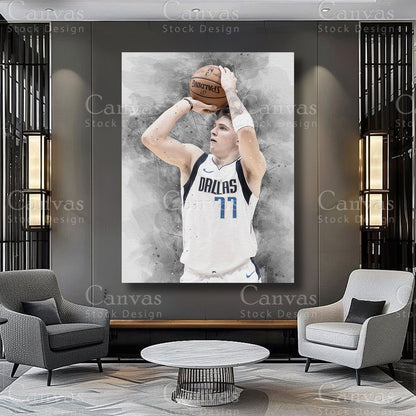 Luka Dončić athlete artwork for sophisticated interiors