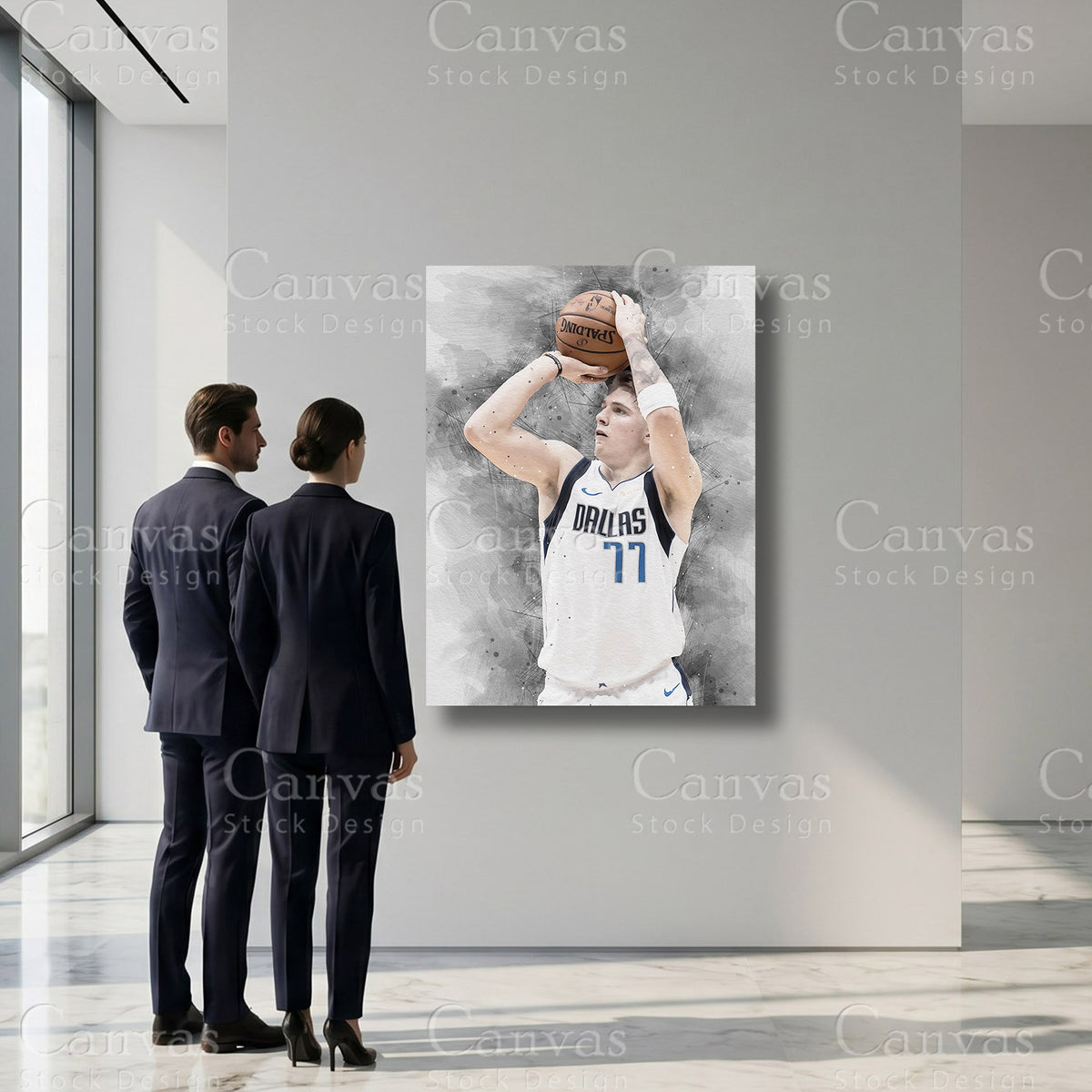 Luka Dončić professional basketball sports canvas