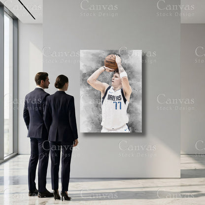 Luka Dončić professional basketball sports canvas