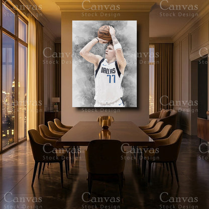 Luka Dončić luxury NBA wall decor