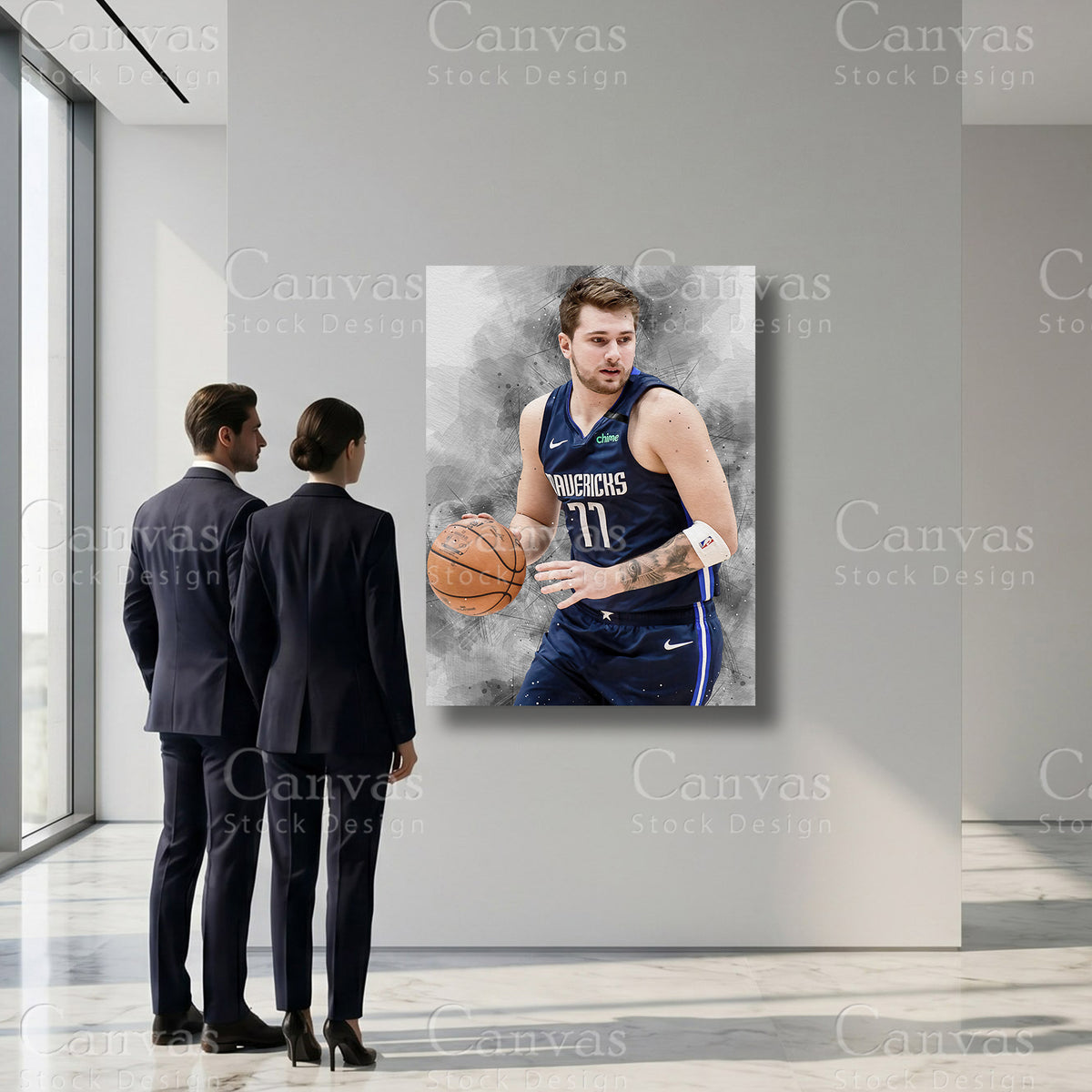 Luka Dončić professional basketball sports canvas