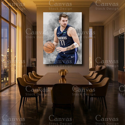 Luka Dončić luxury NBA wall decor