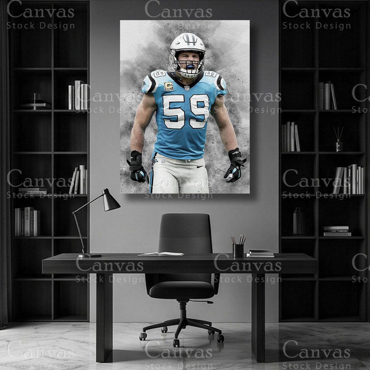 Luke Kuechly NFL canvas art