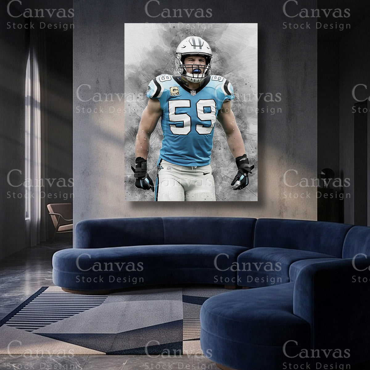 Luke Kuechly football artwork