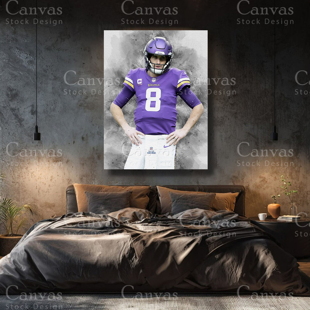 Luxury Kirk Cousins canvas wall art