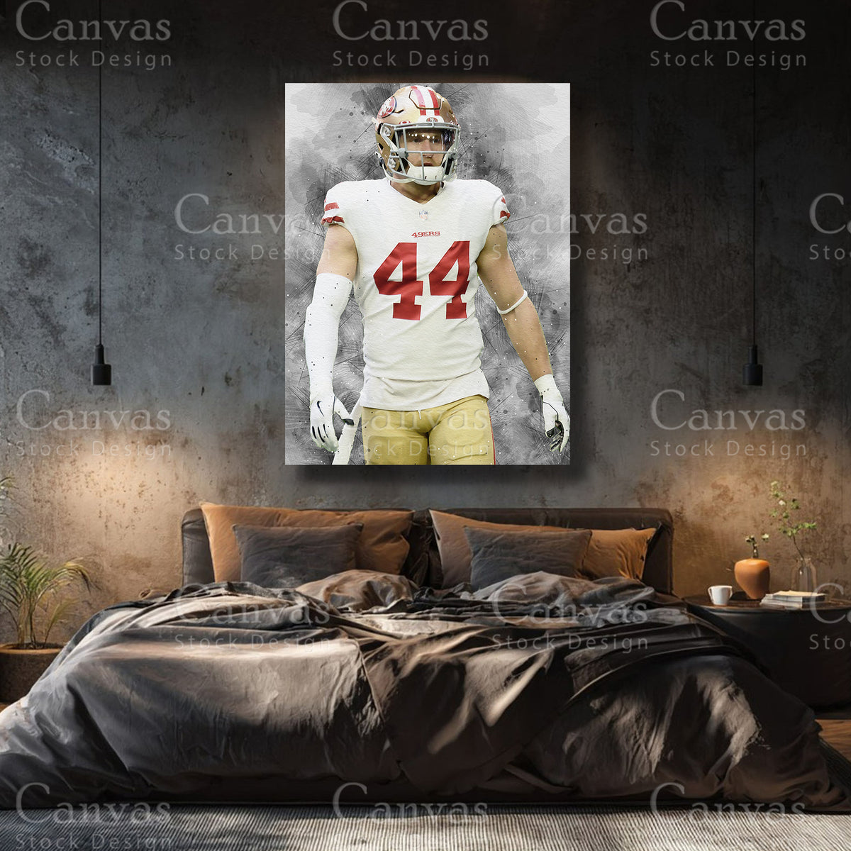 Luxury Kyle Juszczyk canvas wall decor