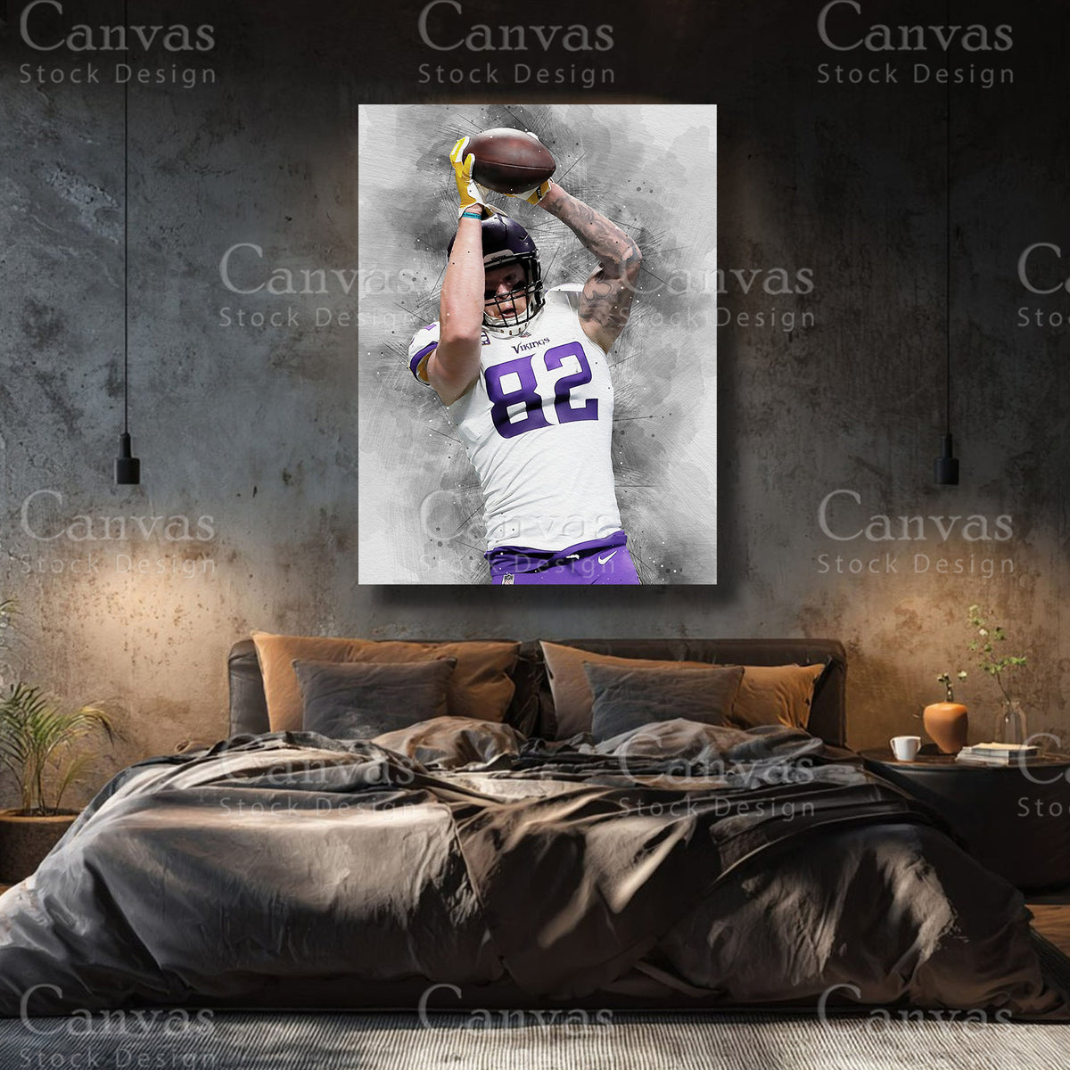 Luxury Kyle Rudolph canvas wall art
