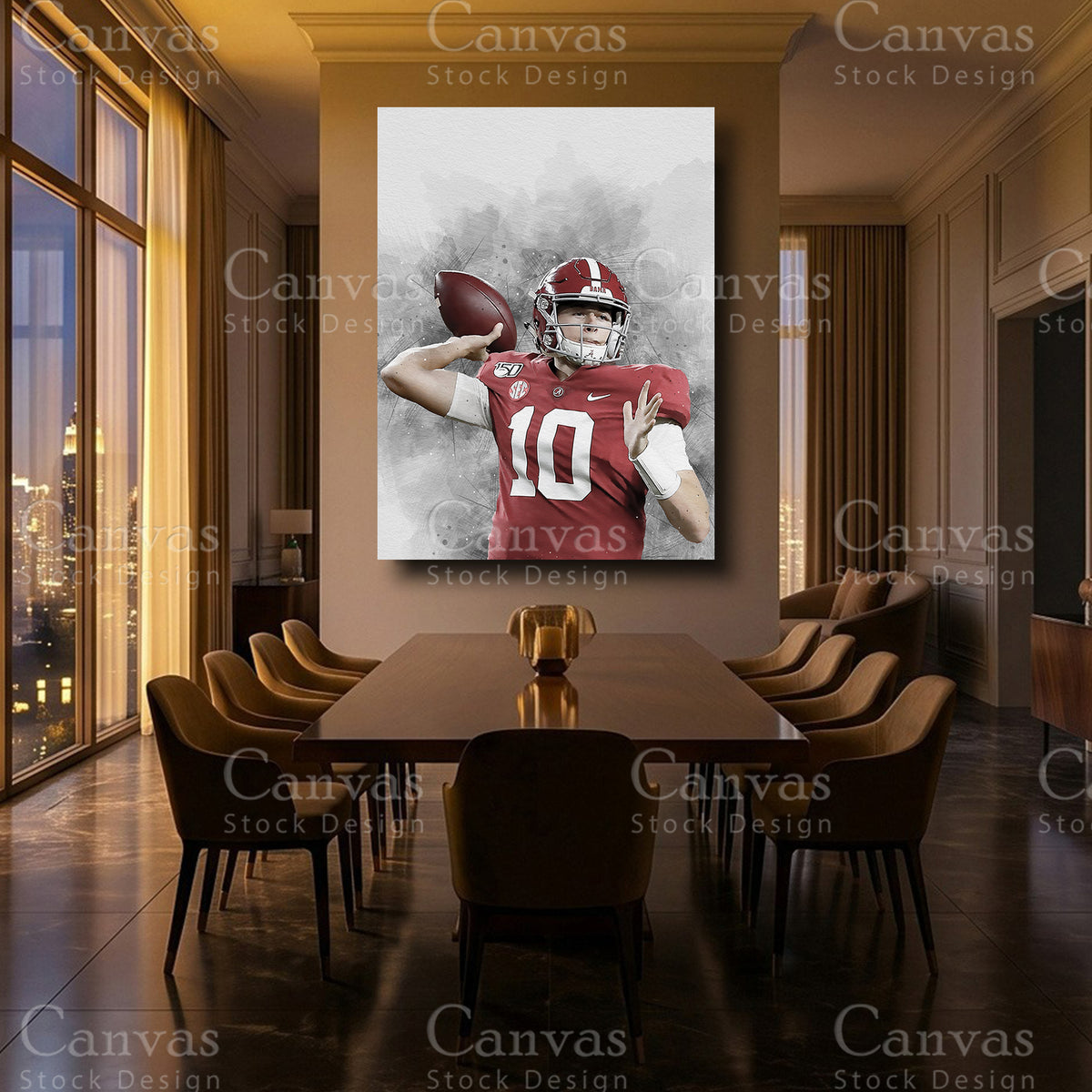 Mac Jones framed NFL canvas