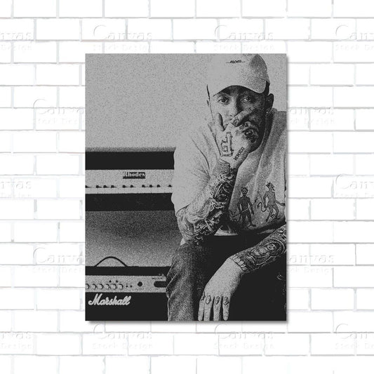 Mac Miller tribute artwork – hip-hop musician canvas wall art for fans