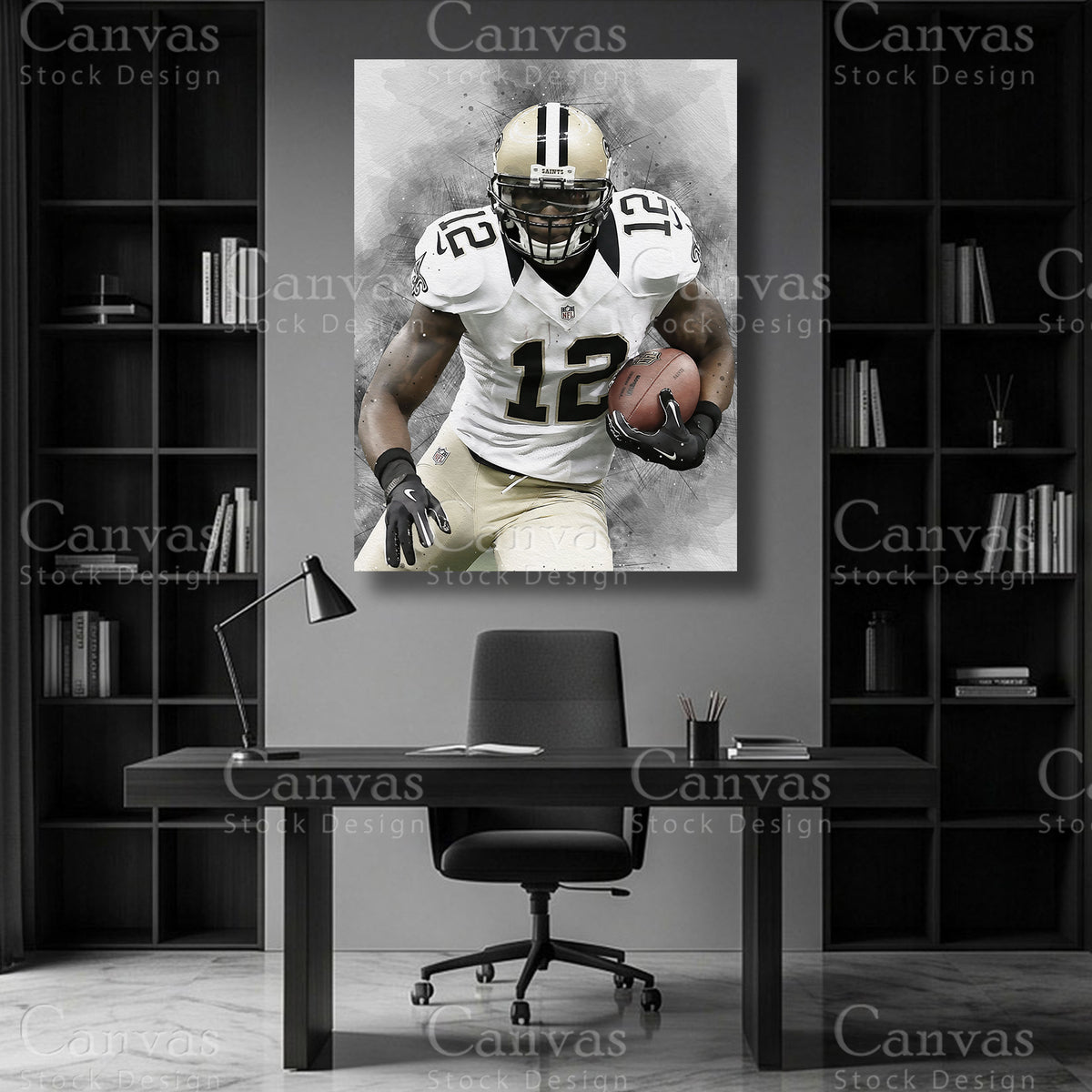 Marques Colston NFL canvas art