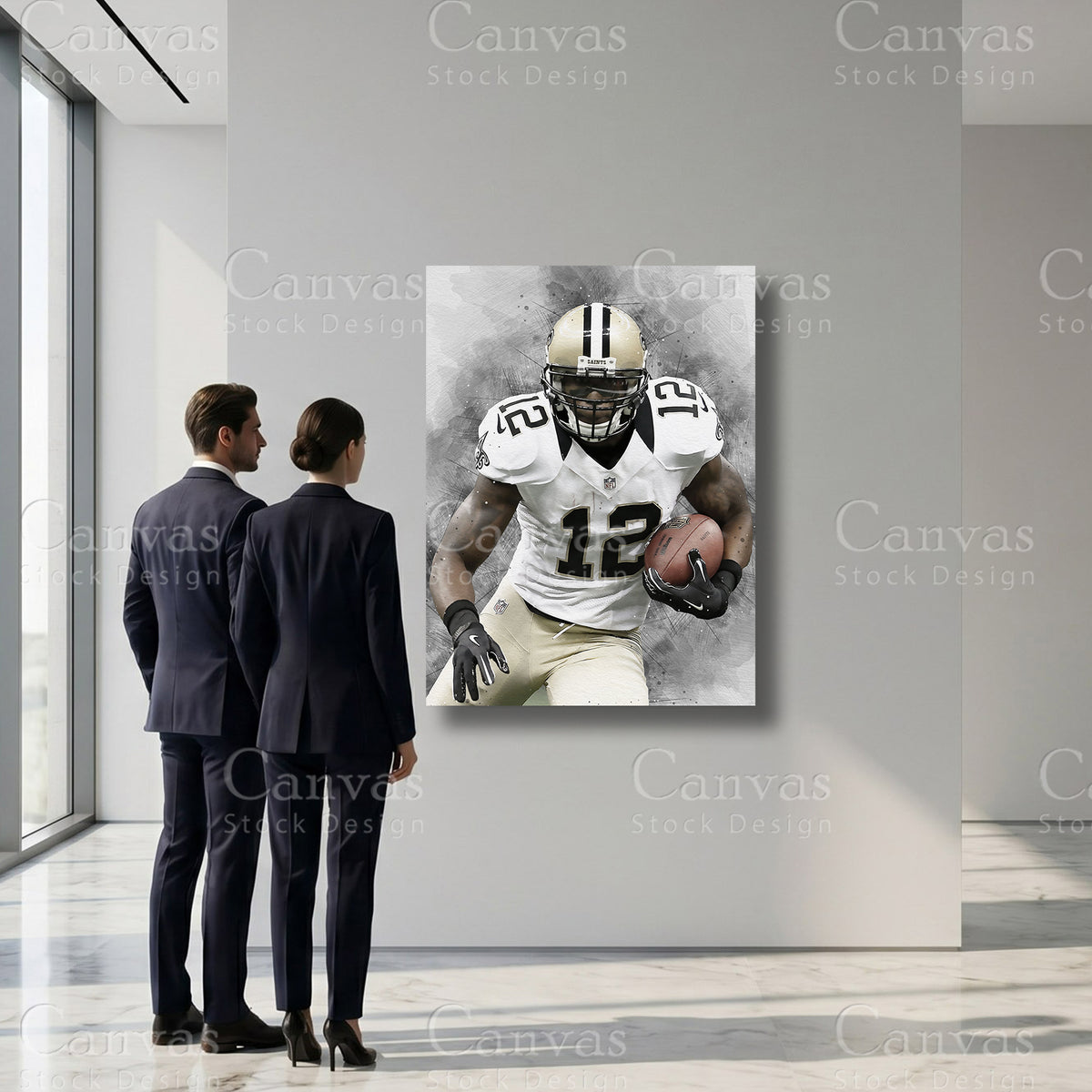 Marques Colston football wall decor