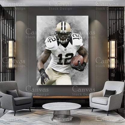 Marques Colston premium sports wall art