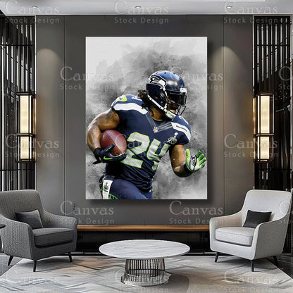 Marshawn Lynch premium sports wall decor