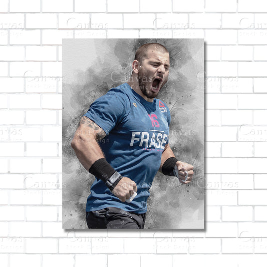 Mat Fraser CrossFit champion canvas wall art – poster print for gym, home fitness, and sports room decor